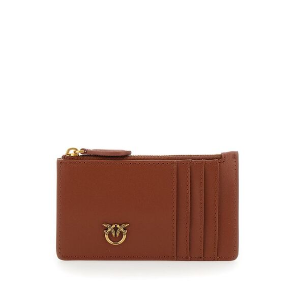 Pinko Women's Airone Leather Card Holder Black main image 1